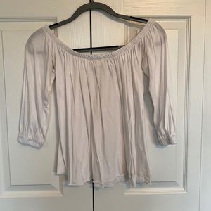 White off the shoulder top, M